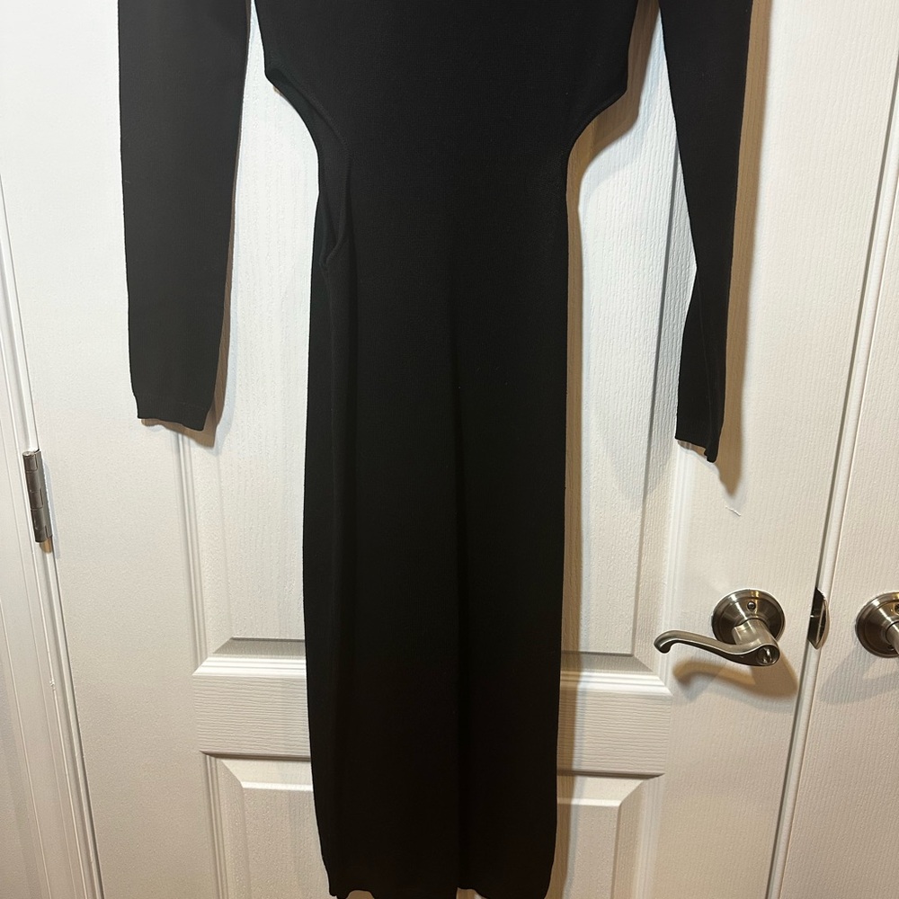 Lulu's Black Long Sleeve Sheath Dress with Cutout Details - Picture 10 of 16